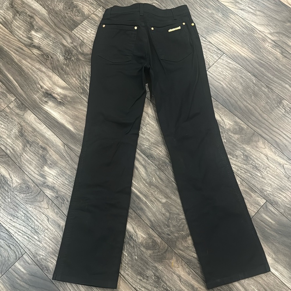 Roberto Cavalli Rhinstone Pocket Black Denim Pant